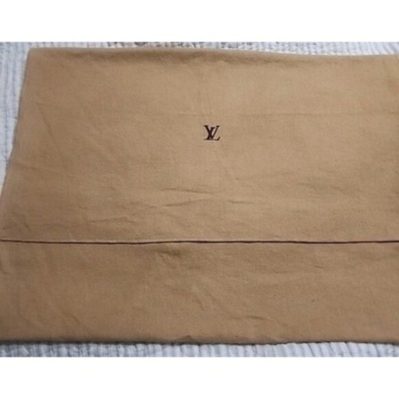 Louis Vuitton Vintage Flannel Large Fold Over Dust Bag 18” x 13”, soft, LV logo - Picture 1 of 7